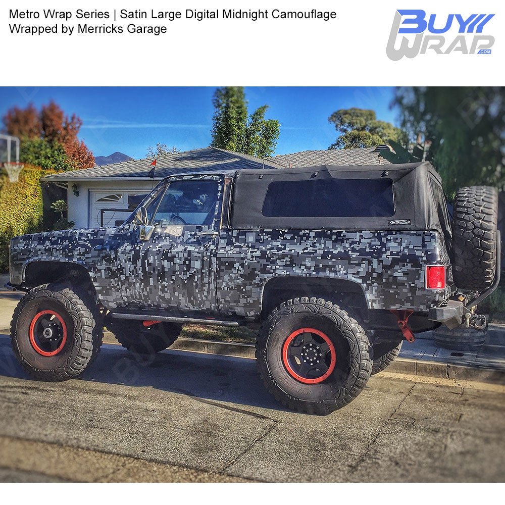 Large Digital Midnight Camouflage - Metro Wrap | BuyWrap.com