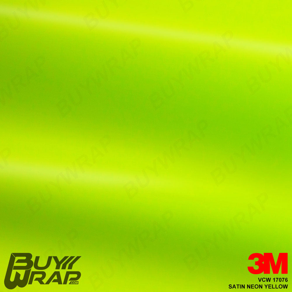 3M Neon Fluorescent Wrap Film | Satin Neon Green | VCW17120