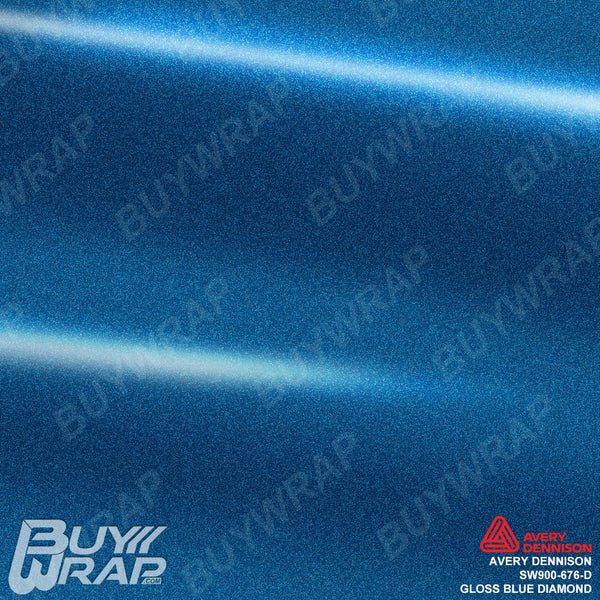 Avery Dennison SW900 Gloss Blue Diamond Vinyl Wrap | SW900-676-D